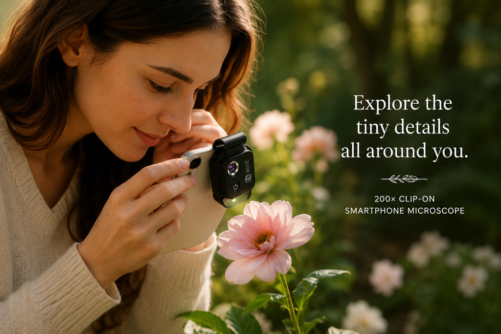 Pocket Microscope for iPhone & Android (200×)