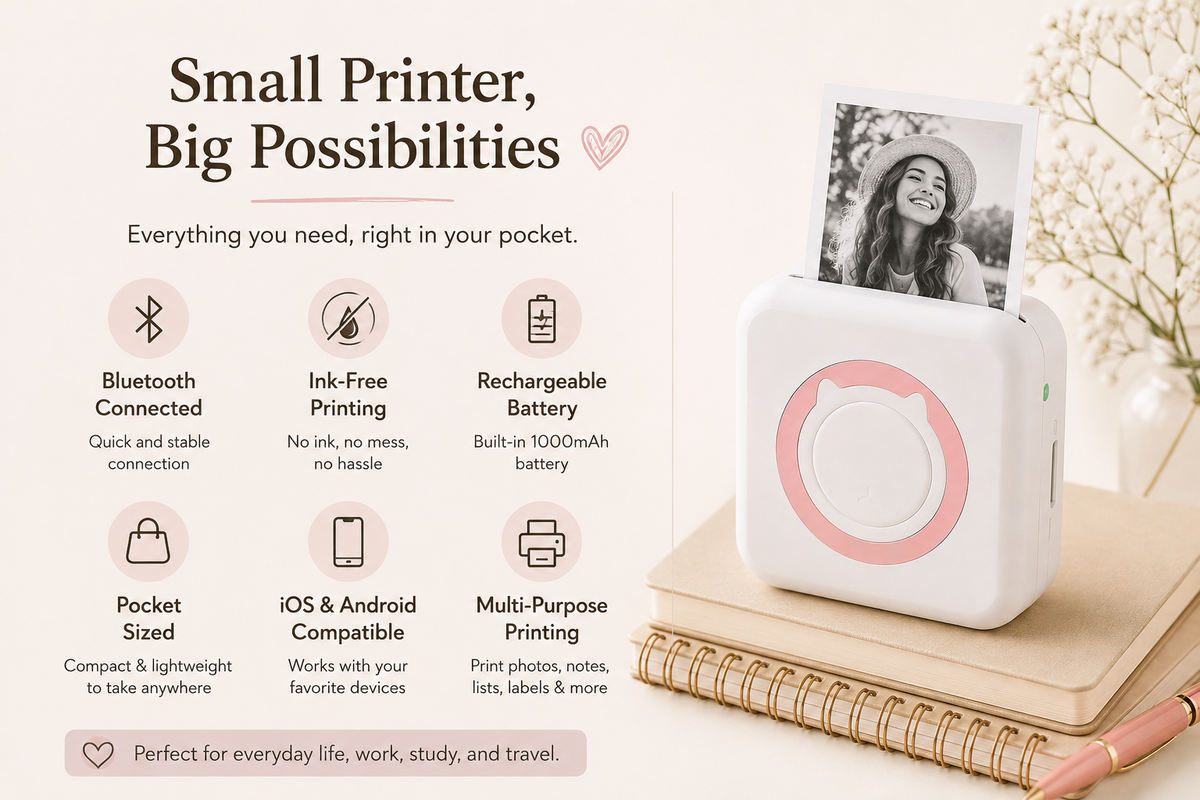 Pocket Bluetooth Thermal Printer