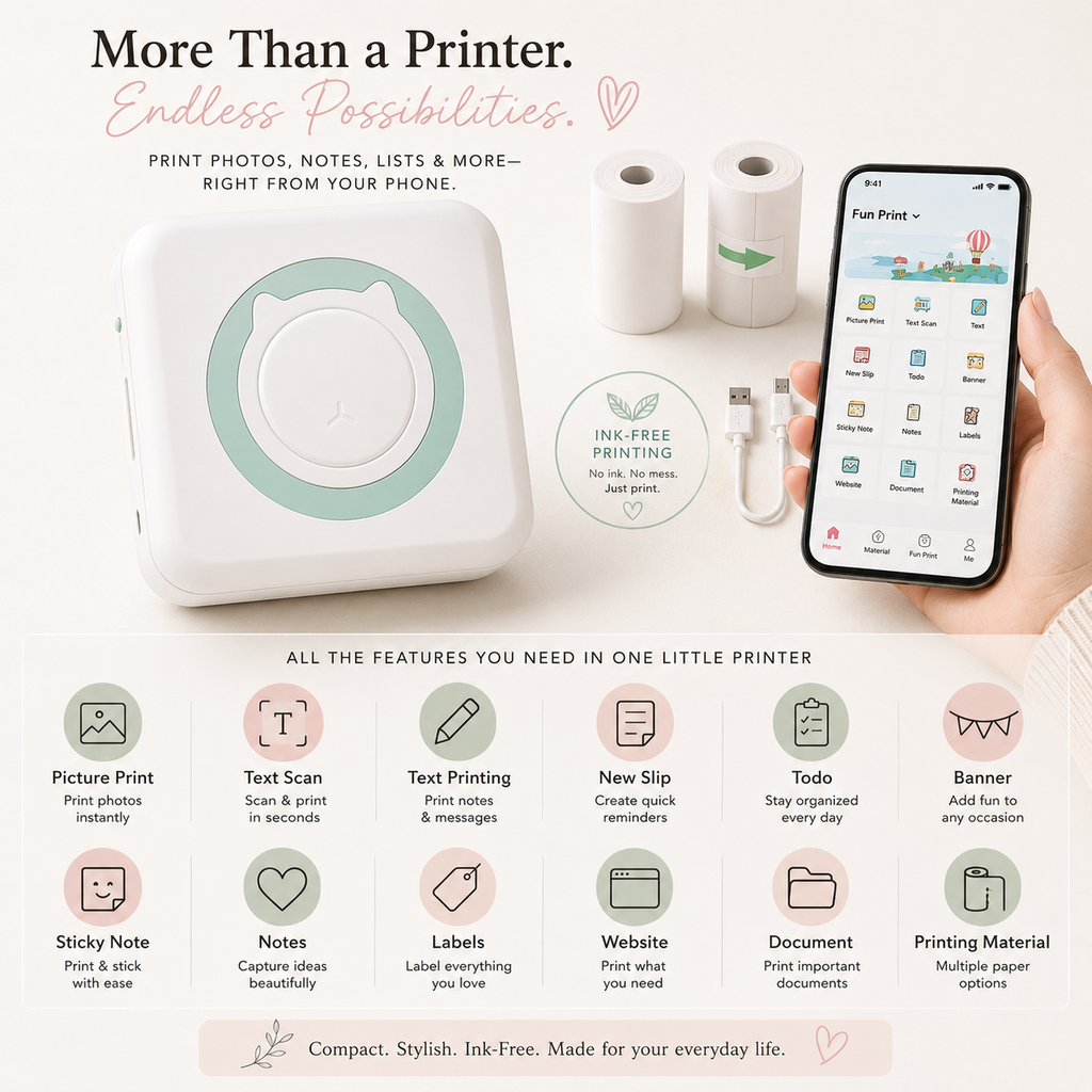 Pocket Bluetooth Thermal Printer