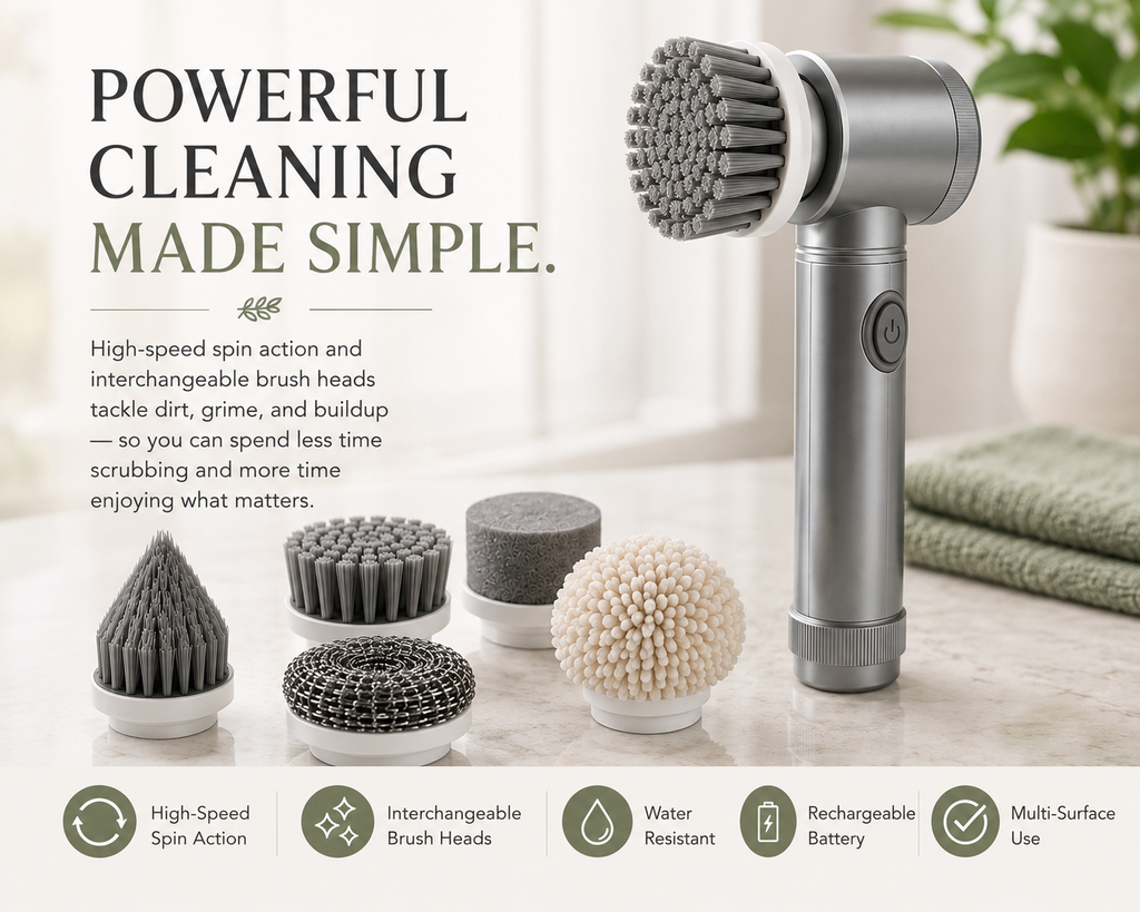 Rechargeable Electric Spin Scrubber