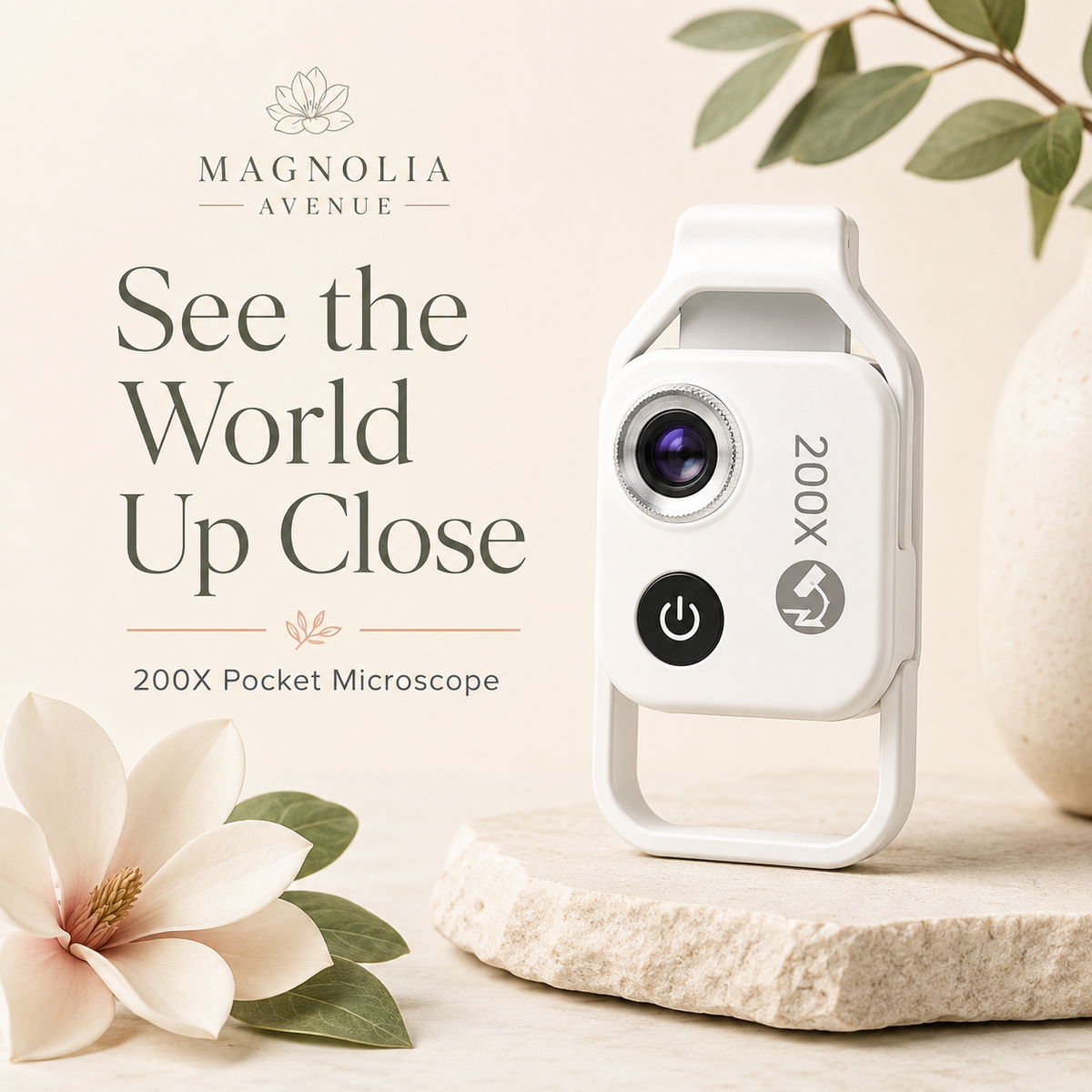 Pocket Microscope for iPhone & Android (200×)