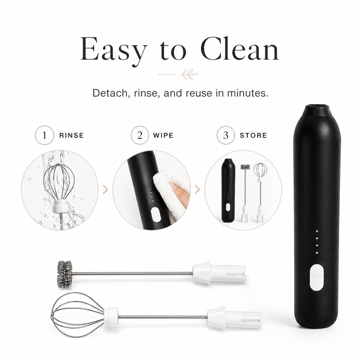 Rechargeable 2-in-1 Milk Frother