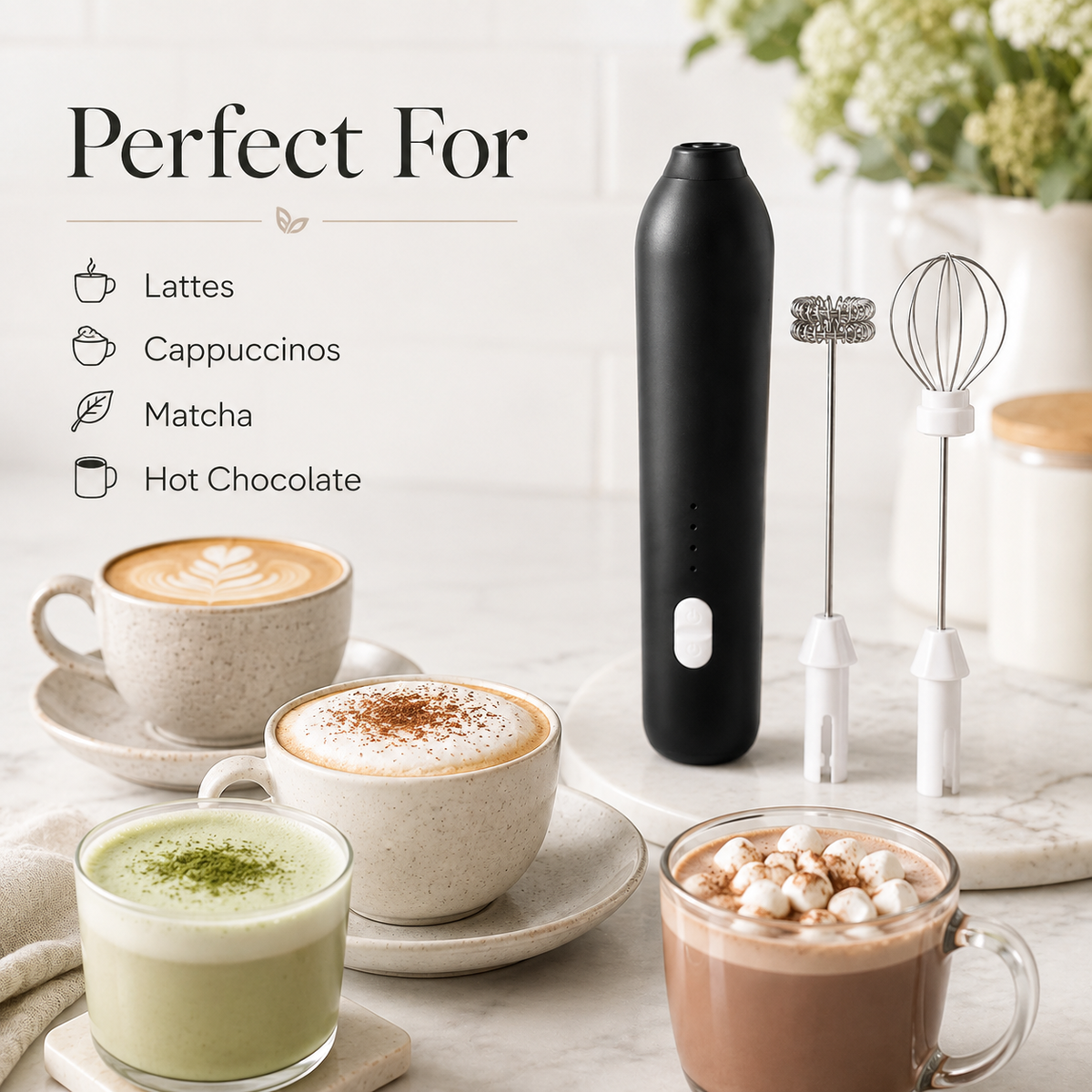 Rechargeable 2-in-1 Milk Frother